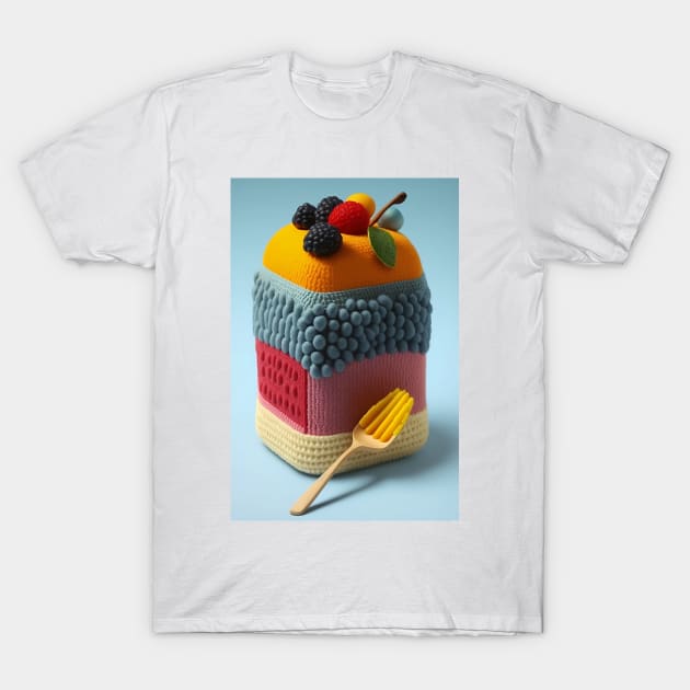 Yarn Parfait Cake Knitten T-Shirt by kiddo200